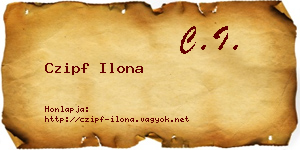Czipf Ilona névjegykártya