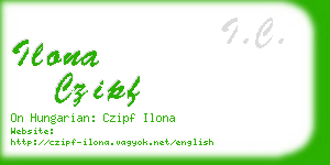 ilona czipf business card